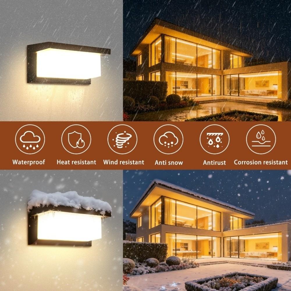 Applique Murale LED Étanche pour Extérieur Lampe Murale Moderne Nouvelle Lampe de Porche Éclairage Extérieur