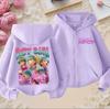 Hoodies Sweatshirts Girls Kids Girls Sweatshirt Zip Purple Hoodie Casual Top Hoodie Kids Clothing