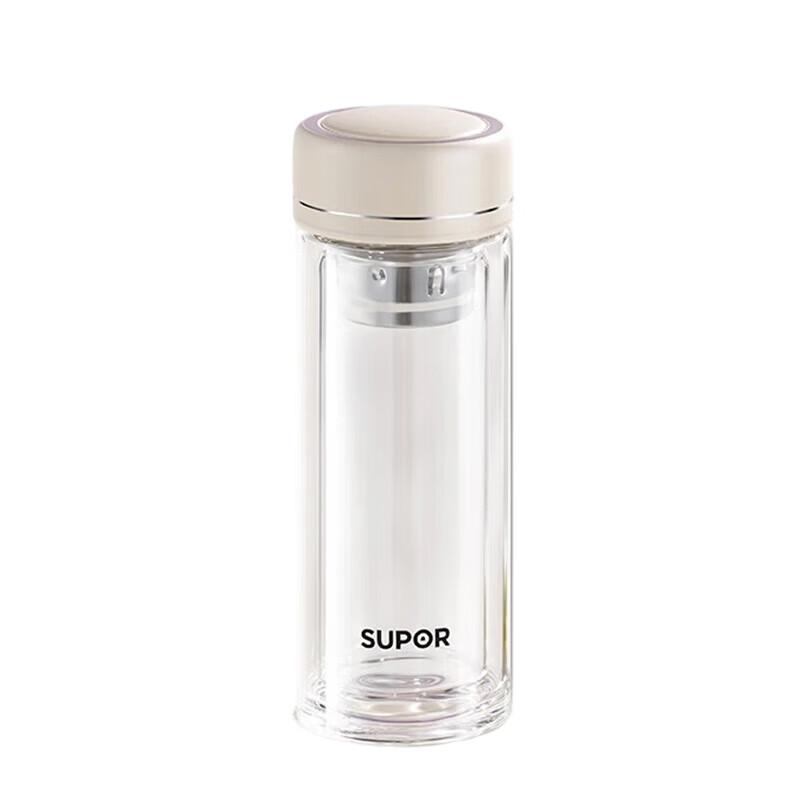 SUPOR Slim Series Double-Layer Portable Glass Cup