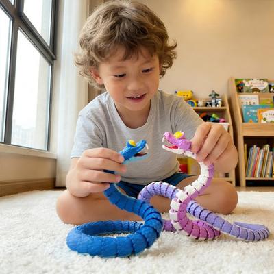 3D Baskılı Yılan Oyuncak Esnek Eklemli Yılan Model Süs Koleksiyonluk Anime Figürleri Çocuklar İçin Fidget Oyuncak Hayranlar