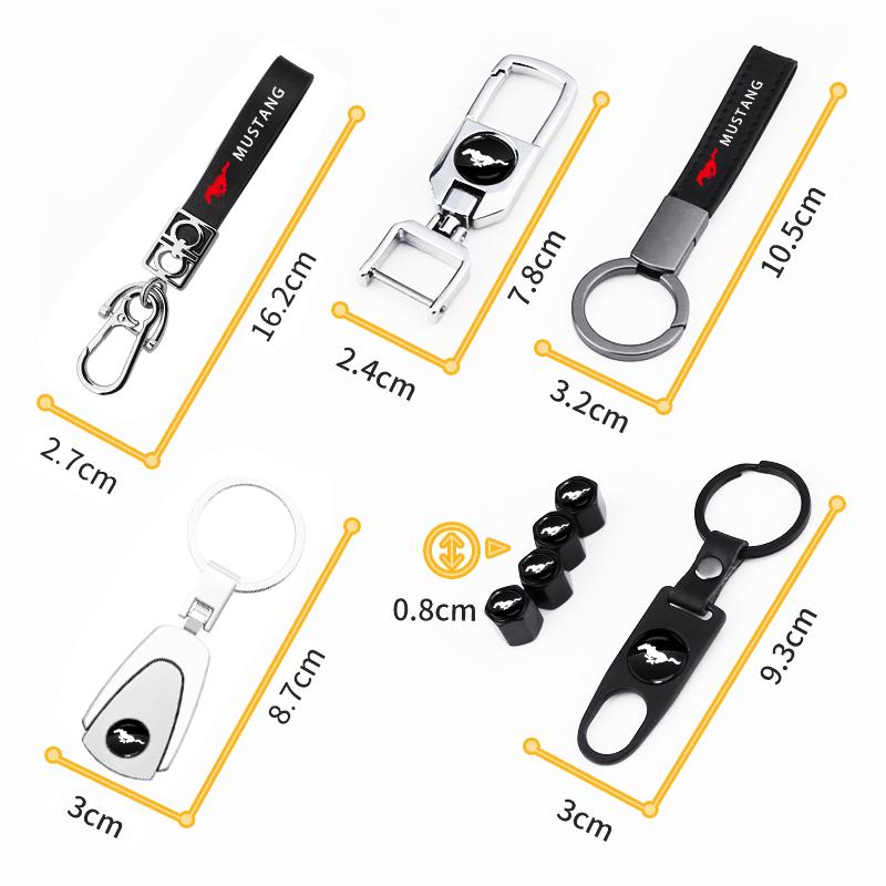 Leather Key Chain Car Keyring Pendant Keychain Decor Styling For Ford Focus 2 3 mondeo mk3 f150 fusion mustang mk7