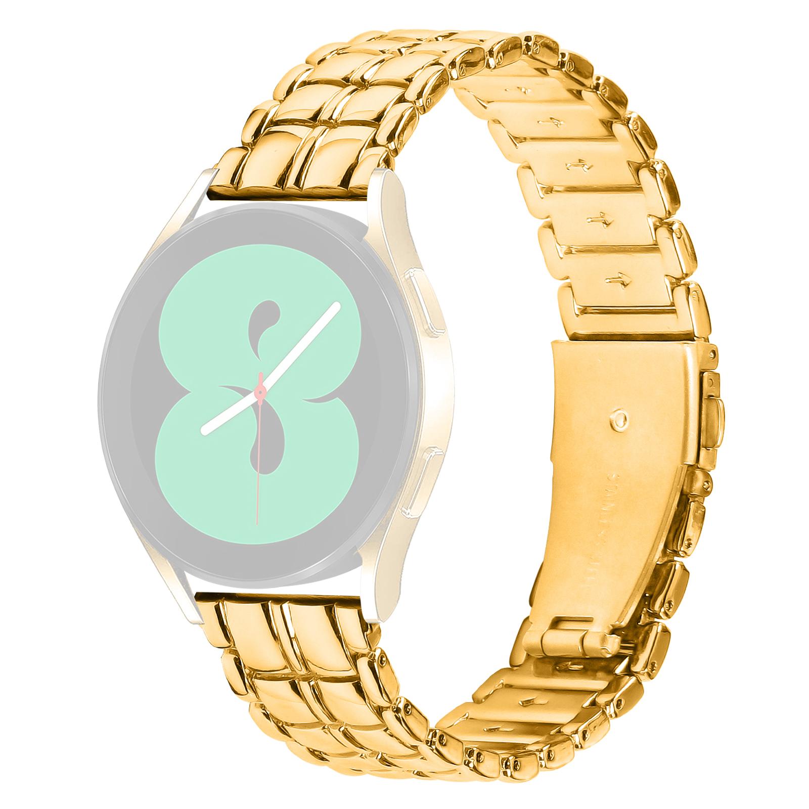 

For Samsung Galaxy Watch 5/Watch FE 40mm/Watch4 Universal Metal Watch Strap 20mm Wrist Band Gold
