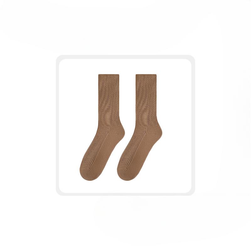 Women's Autumn and Winter New Solid Color Smoke All Match Long Tube Cotton Socks