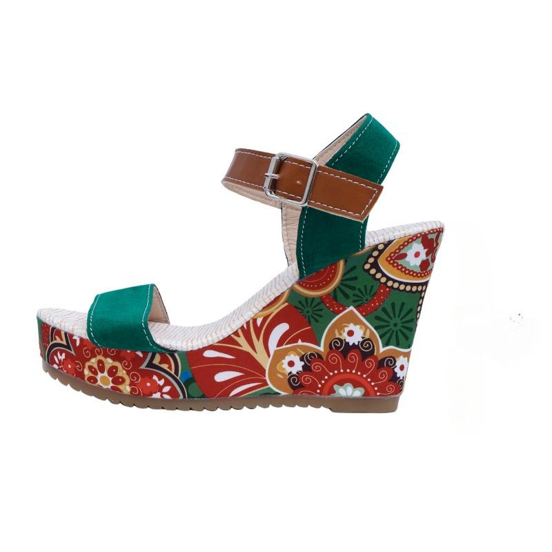 Zapatos de Moda para Mujer 2025 Venta Caliente Sandalias de Mujer con Correa de Hebilla Moda Peep Toe Sandalias Casuales Mujer Verano Talla Grande Sandalias de Cuña
