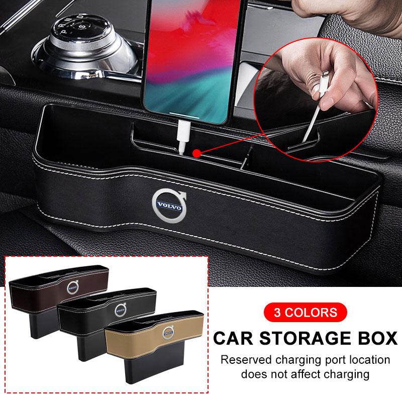 Multifunctional Car Seat Crevice Storage Box Seat Gap Slit Pocket Manager For Volvo 240 C70 S40 S50 S60 S70 S80 S90 V40 V50 V60 V90 XC40 XC60 XC90