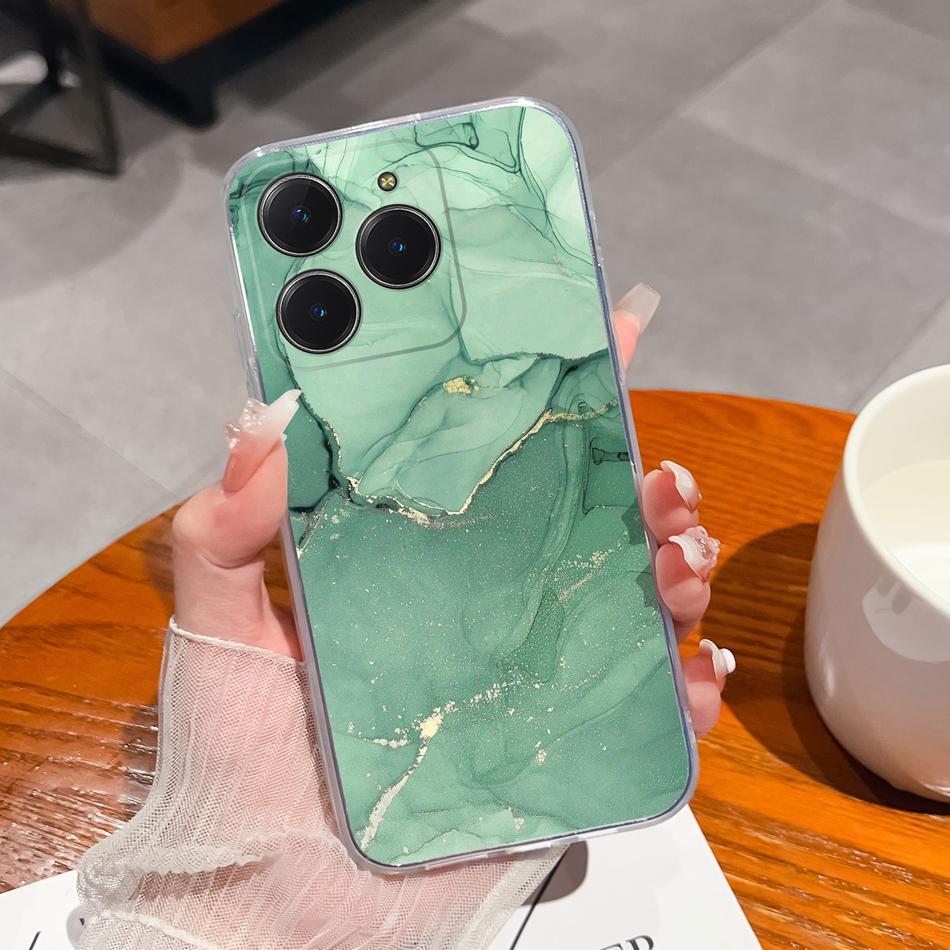 Simple Creative Case For Realme C63 C61 Transparent Back Cover For Realme C 61 C 63 Soft Slim Silicone Shockproof Funda Bumper