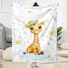 Baby Animals Floral Crown Blankets are suitable for living rooms,making them an ideal choice for outdoor travel and gifts.