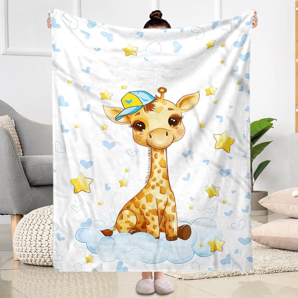 Baby Animals Floral Crown Blankets are suitable for living rooms,making them an ideal choice for outdoor travel and gifts.