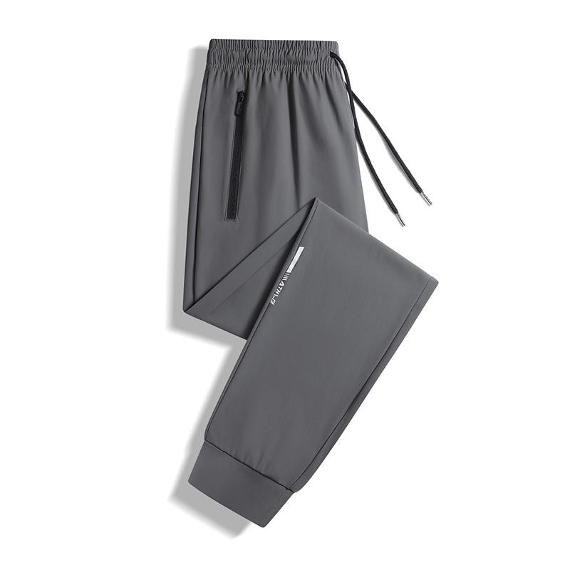 Męskie oddychające, szybkoschnące, jedwabne spodnie sportowe Ice Silk – elastyczne, lekkie, chłodne i swobodne, duże rozmiary