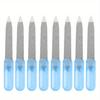 8 peças Limas de Unha de Aço Inoxidável de Dupla Face para Manicures Profissionais em Casa e no Salão