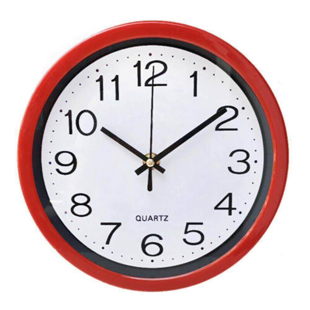 8 Inch Large Vintage Round Modern Decoration Home Bedroom Retro Time Kitchen Nordic Wall Clock Non-Ticking Quartz Clock