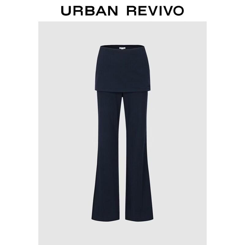 

UR2026 Women s Urban Casual Faux Two-Piece Flare Pants XL