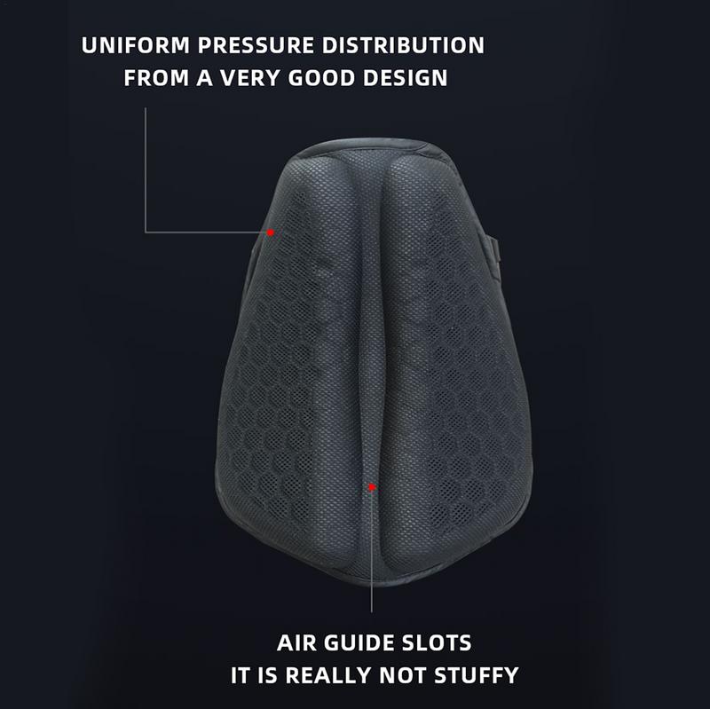 Motorcycle Seat Cushion Pad High Resiliency Anti-Slip Air Cushion Breathable Relief Ride Seat Pad Sunscreen Shock Absorption