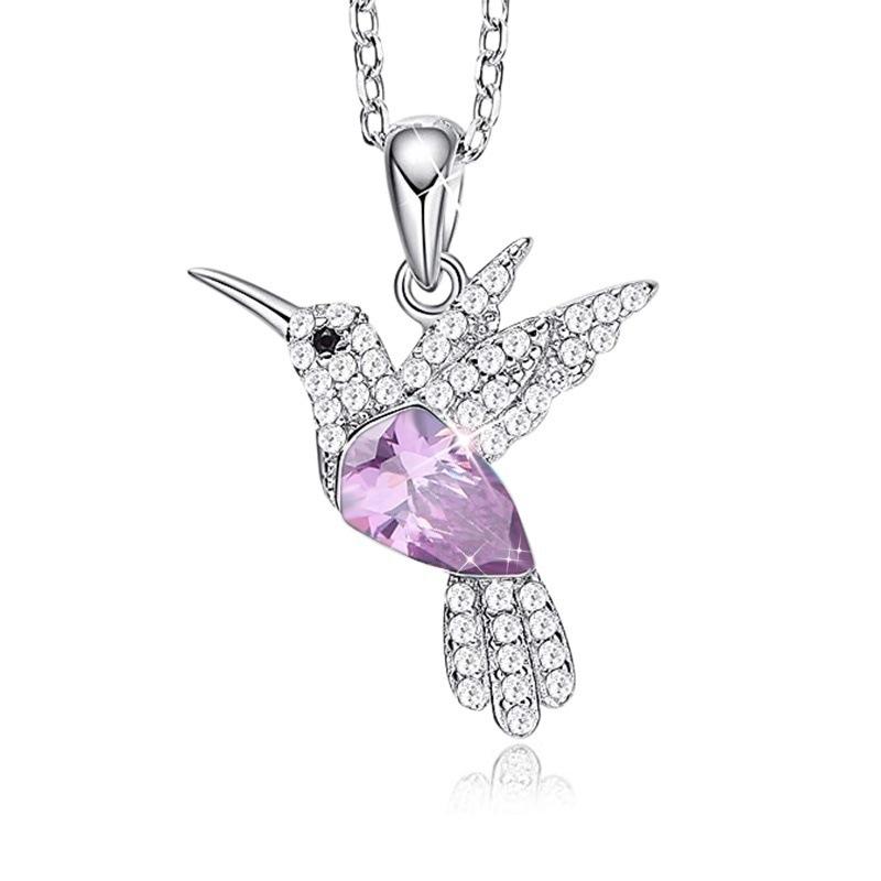 Water Diamond Bird Necklace for Women Fashionable Crystal Necklace Personalized Necklace