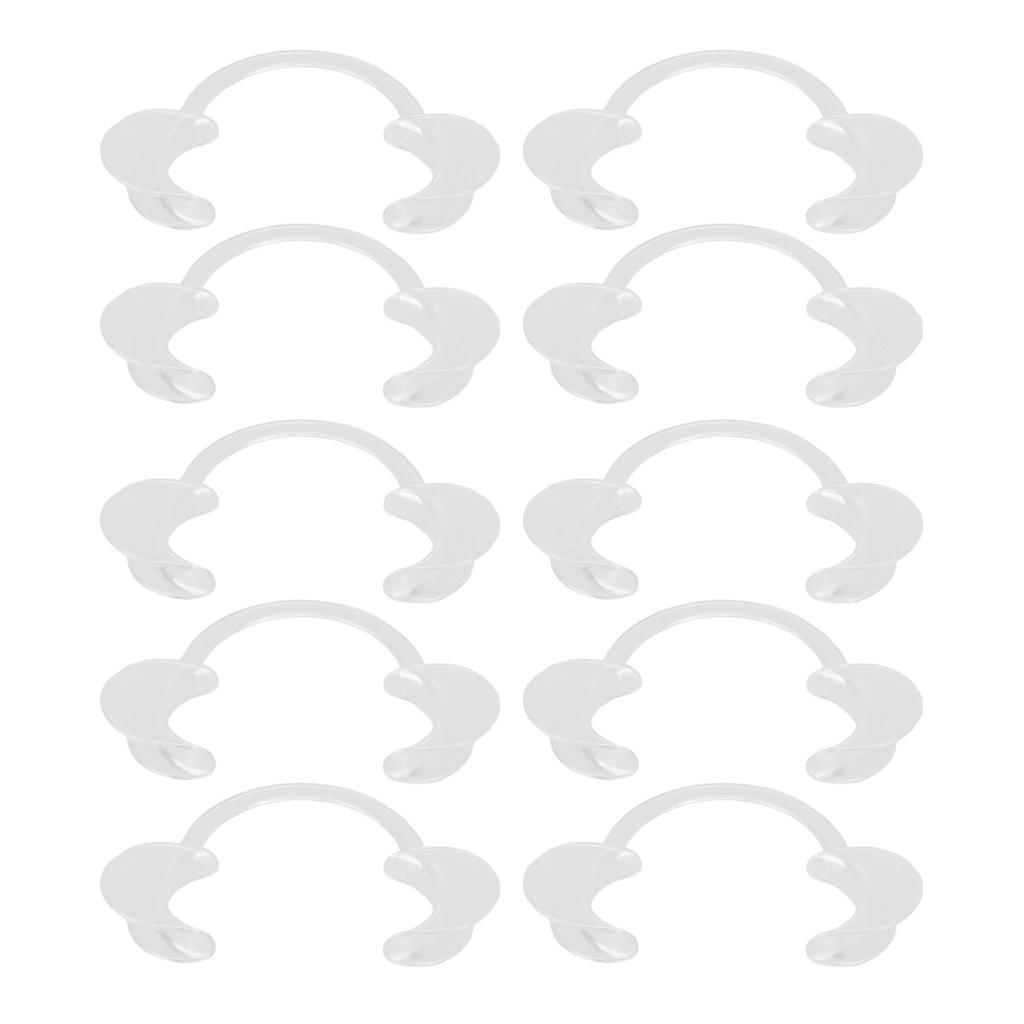 10pcs Cheek Retractor Transparent Disposable Dental Mouth Opener for Dental Clinics M