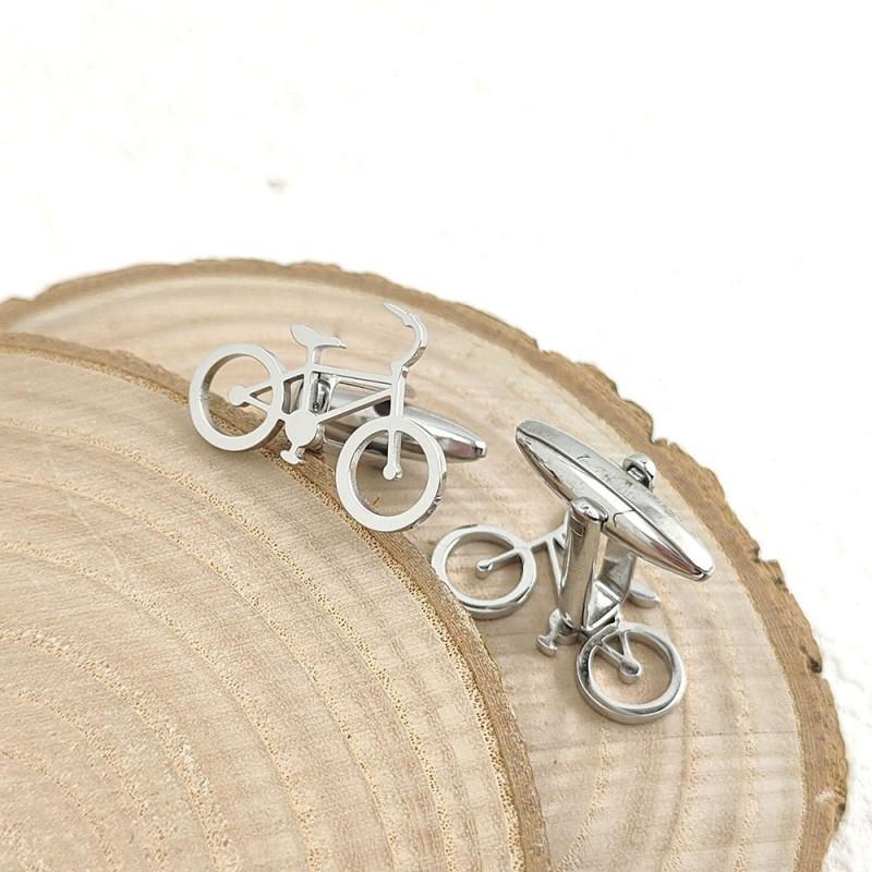Extreme Wings Hollow Out Bicycle Theme Cufflinks Sports Suit Dual Purpose Trendy Men's Essential Wear Resistant Precision