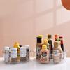 D2 New 360° Rotating Transparent Tray Shelf Desktop Spice Storage Box Base Storage Bin Home Kitchen Makeup Organizer Accessories