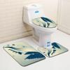 Christmas Bathroom Floor Mat Toilet Three-Piece Set