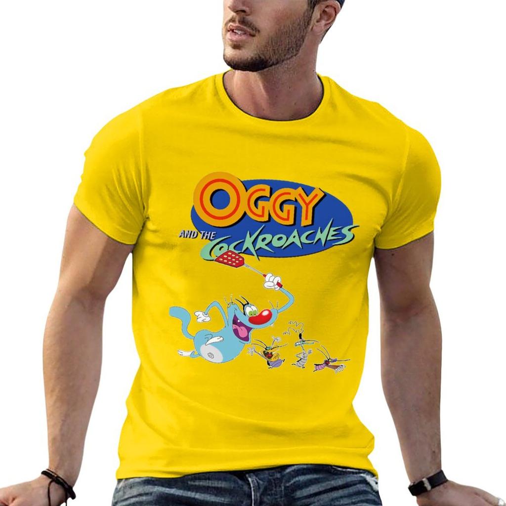 Oggy und die Kakerlaken (72) T-Shirt Mann T-Shirt Ästhetische Kleidung T-Shirts für Männer Grafik