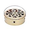 Portable Fireproof Stainless Steel Mosquito Coil Box with Cover and Ash Tray
