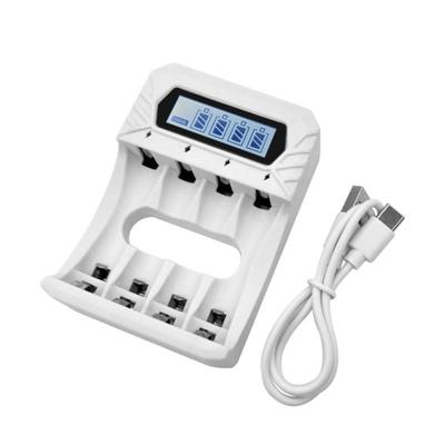 AA and 4 3A Rechargeable Batteries High Capacity Independent Charger DC12V 800mA 1.2V NiMH with Low Selfs Discharge