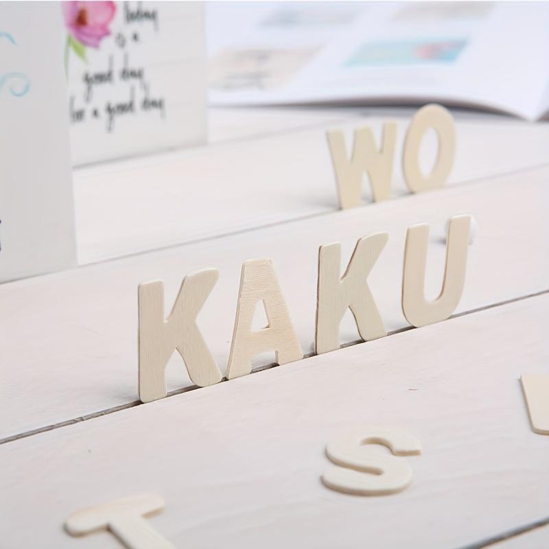 130 Unpainted Healthy Wooden Craft Letters, Letter Learning Tool, Perfect for Home Decoration and Personalized Gifts