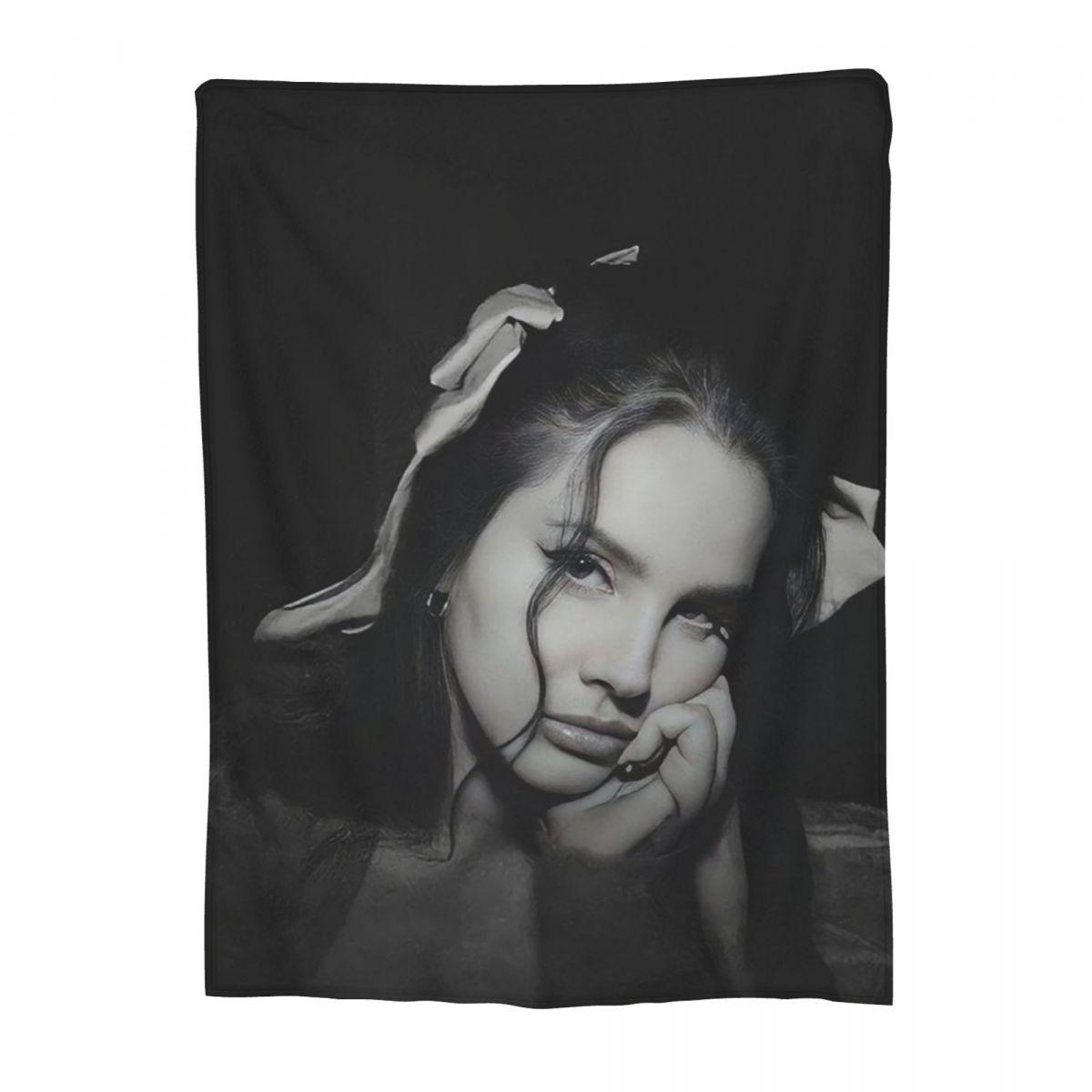 Lana Del Rey Blankets Soft Warm Flannel Throw Blanket Bedspread for Bed Living Room Picnic Travel Home Couch 75X95CM