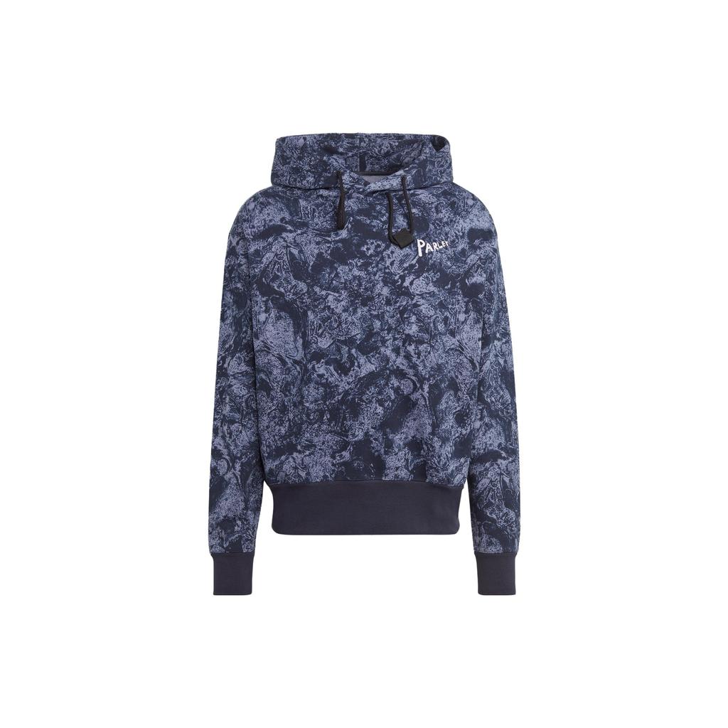 Adidas Hooded Logo Print Sweatshirt Unisex Tops Silver-Grey Violet HR6994