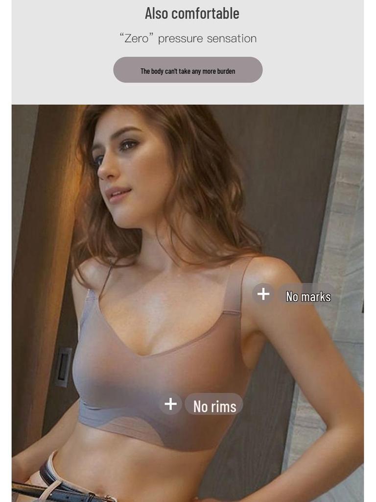 Women's Summer Seamless Breathable Lightweight Push-Up Bra - Anti-Sagging Design with Beautiful Back