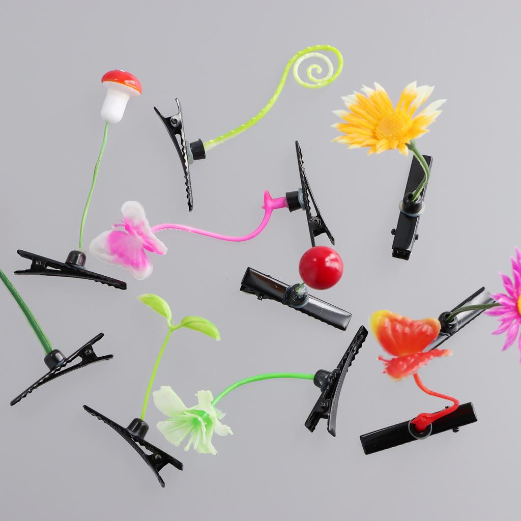 Lovely Plant Bean Sprout Hair Clips Hairpins Cosplay Headwear Flower Side Clip Party Wedding Cute Hair Accessories