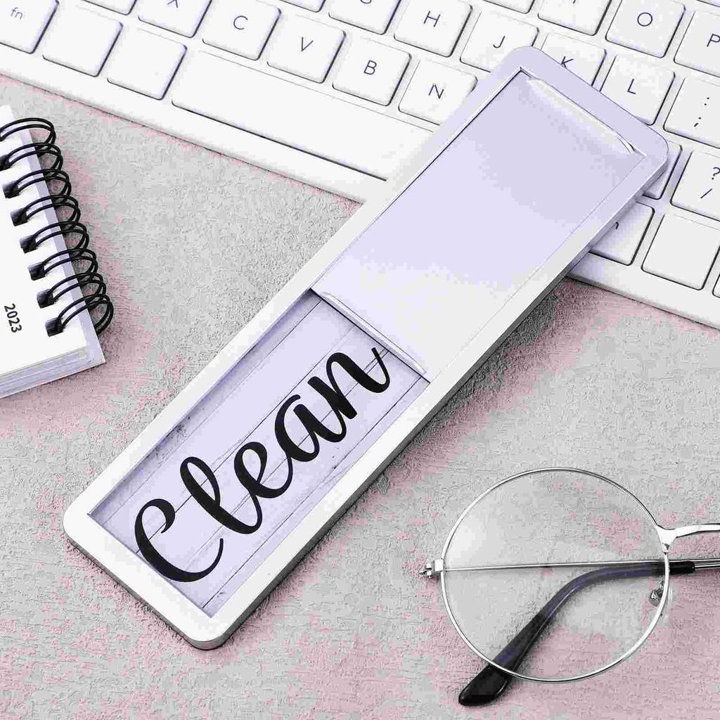 Acrylic ABS Magnetic Dishwasher Sign Clean Dirty Indicator Fridge Magnet Home Decor Multi Functional Metal Surface