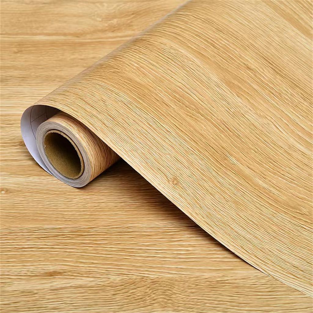 Pvc Water-Repellent Self Adhesive Wall Cover Wall In Rolls Furniture Vinyl Decor Film Wood Grain Decals For Kitchen Wall Home Decor