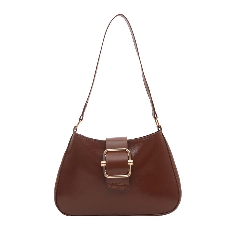 

High-value underarm bag, foreign-style baguette bag, niche design shoulder bag, spring Korean version commuter bag, women s bag світло-коричневого кольору