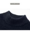 Men's Thick Chenille Velvet Turtleneck Sweater with Golden Carving