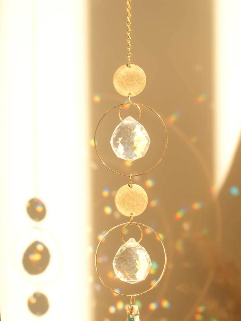 1pc Crystal Sun Catcher Pendant, Rainbow maker, suitable for patio, garden, window, home, party wedding decoration