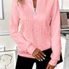 Women's Quilted Zip-up Sweatshirt for Spring Autumn Winter