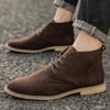 Ankle Boots Men's Leather Boots Low-top Men's Shoes Comfortable and Breathable Pointed Toe European and American Style Short Boots