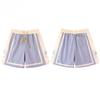 LUXEONCasual Breathable Short Pants Printed Sunset Letter Patchwork Color Summer Loose Straight Leg Shorts