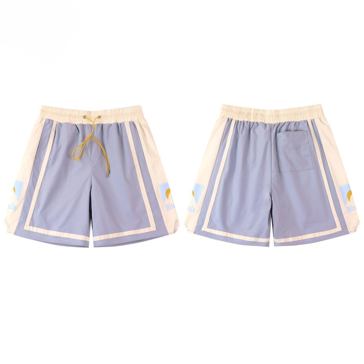 

Casual Breathable Short Pants Printed Sunset Letter Patchwork Color Summer Loose Straight Leg Shorts XL