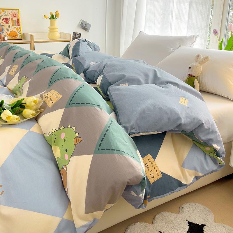 Cotton Quilt Cover Plus Size Double Comfortable Quilt Cover Cartoon Single Quilt Cover Bedding