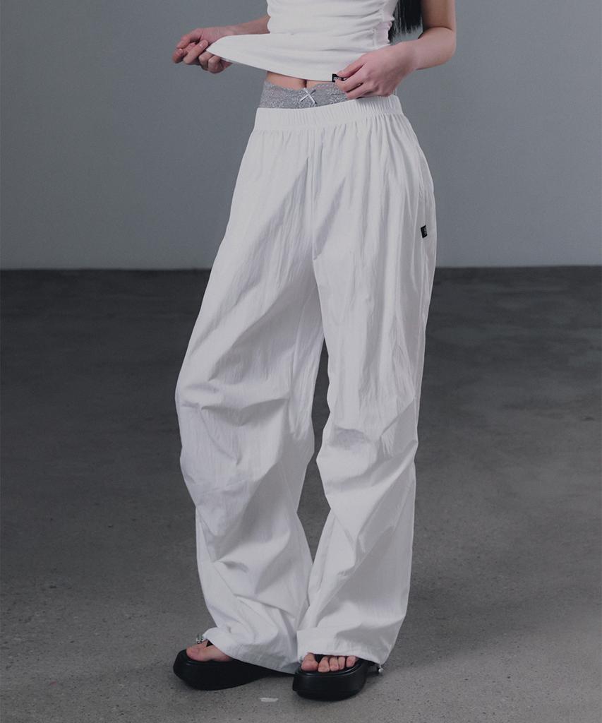 Geulouhaideu Thez Pintuck Wide & Jogger Pants