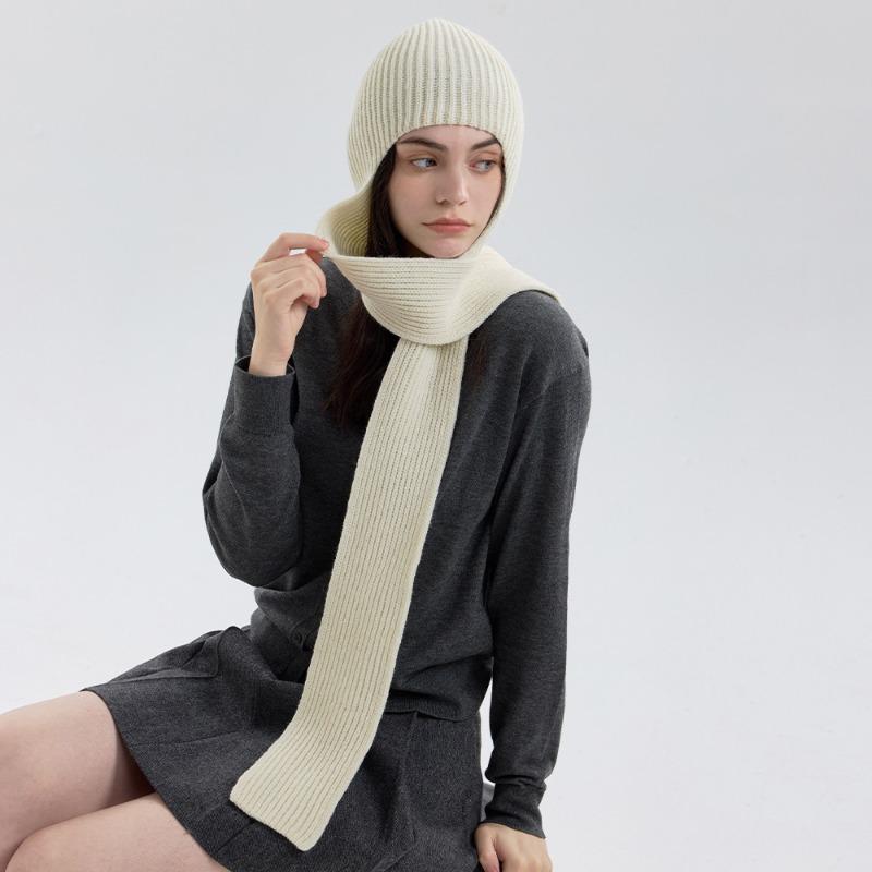 Premium fashionable hooded scarf integrated shawl men and women autumn and winter warm hooded bag head neck protection cold scarf shawl