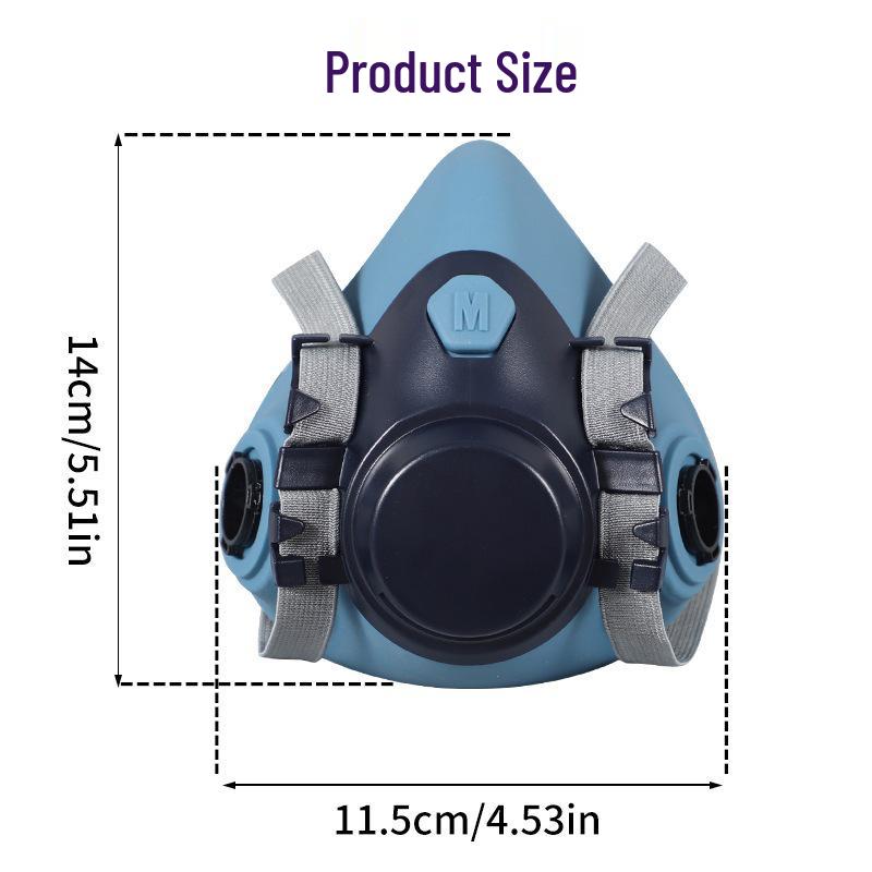 Toxic Smoke Half-Face Mask for Pesticide, Spray Paint, Chemical, Dustproof, and Firefighting Protection