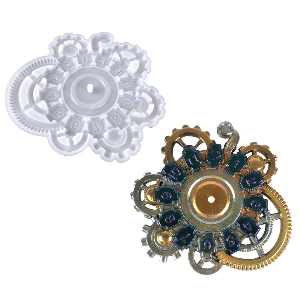 

Hanging 3D Silicone Crystal Epoxy Mechanical Clock Silicone Mold Mechanical Dial Mold Casting Mould