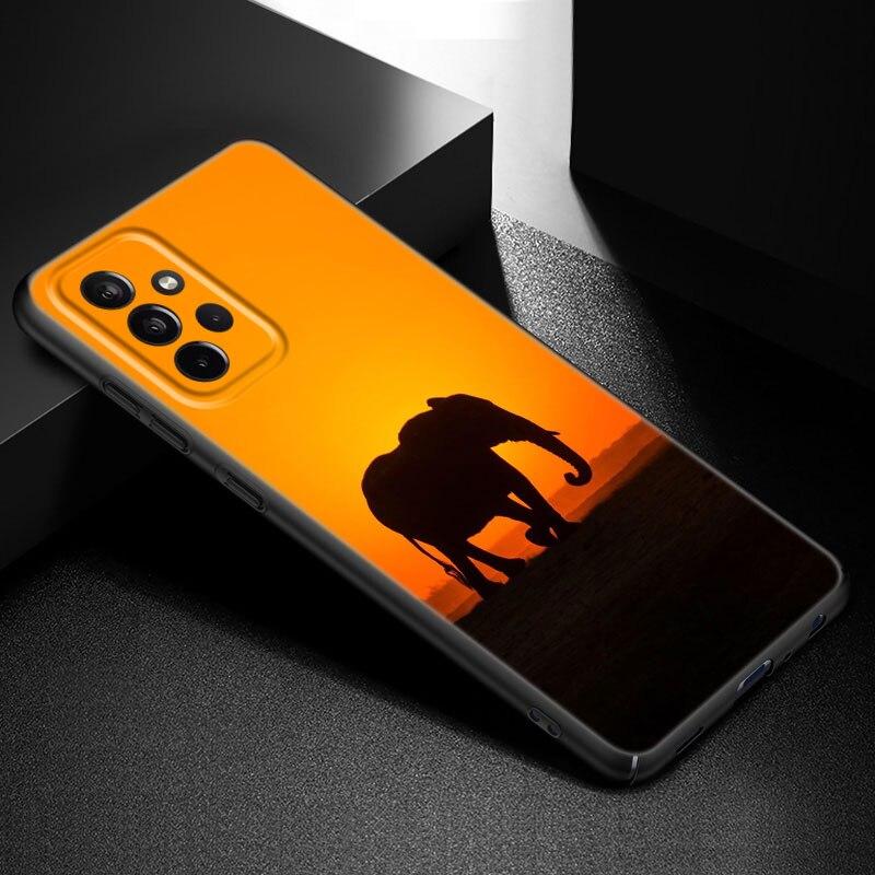 Dyr Elefant Telefondeksel For Samsung Galaxy A21 A30 A50 A52 S A13 A22 A32 A33 A53 A73 5G A11 A12 A31 A51 A70 A71 A72 Deksel