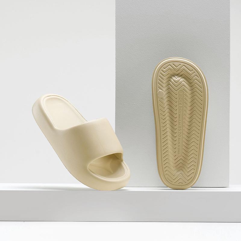 New Q Elastic Soft-bottom Slippers Summer New Home Slippers Home Bathroom Men's and Women's Thick Slippers