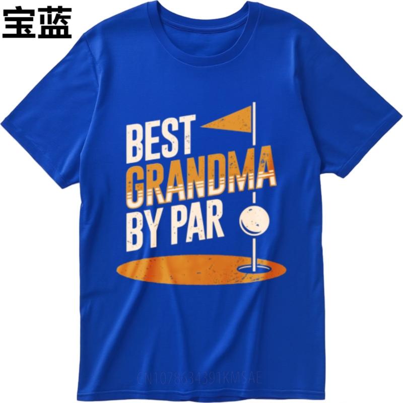 Breathable Tee Solid Color Men short sleeve tshirt Cotton Best Grandma By Par Golf Design Classic Man tees Classic Tshirt