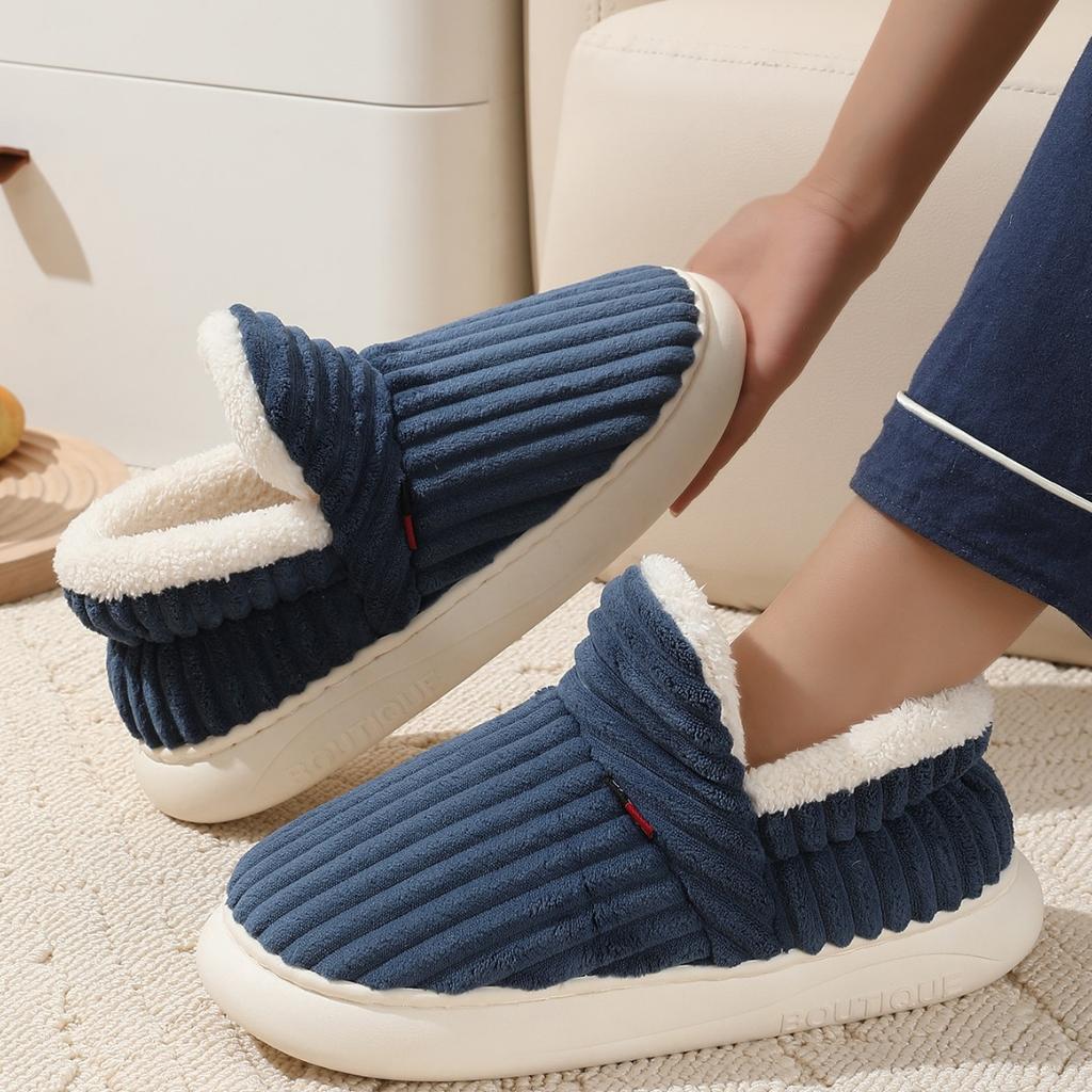 Cotton shoes winter velvet indoor thick-soled non-slip warm cotton slippers
