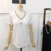 Mizqz V Neck ShorT sleeVe T shirT 3color