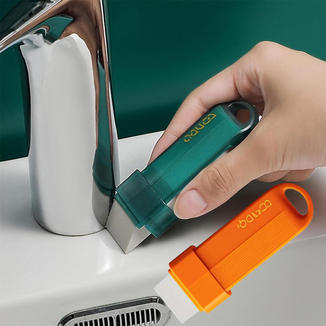 1Magic Multi-Function Cleaning Brush Set - Reusable No Battery Required Suitable for kitchen and bathroom cleaning - Remove scale Rust and 1 Handle（Random Color